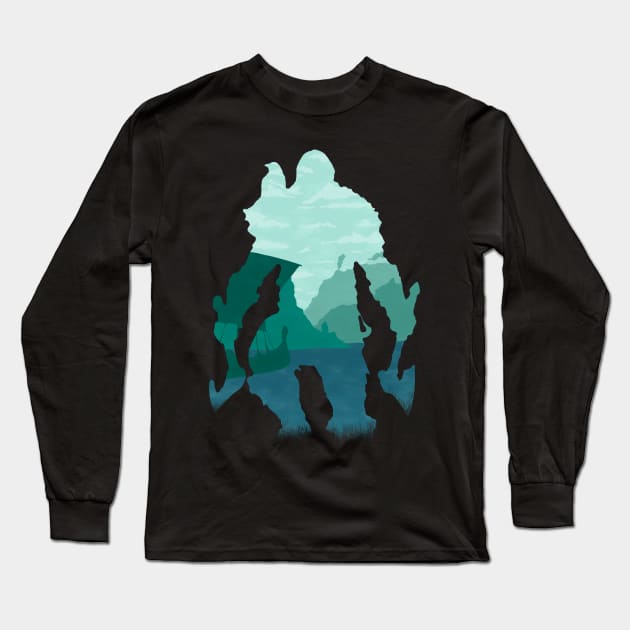 Valhalla Viking Long Sleeve T-Shirt by AshStore